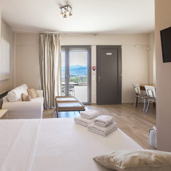 villa kallisto lefkas lefkada accommodation open living lounge bedroom dining sea view