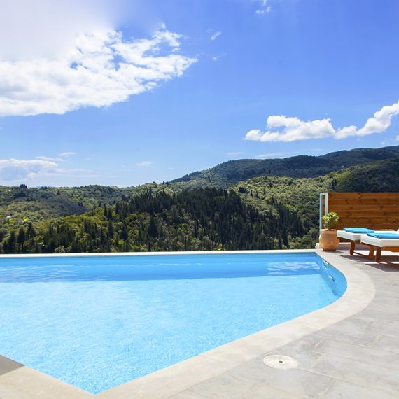 villa alba apolpena lefkada greece infinity pool with sunbeds cover photo