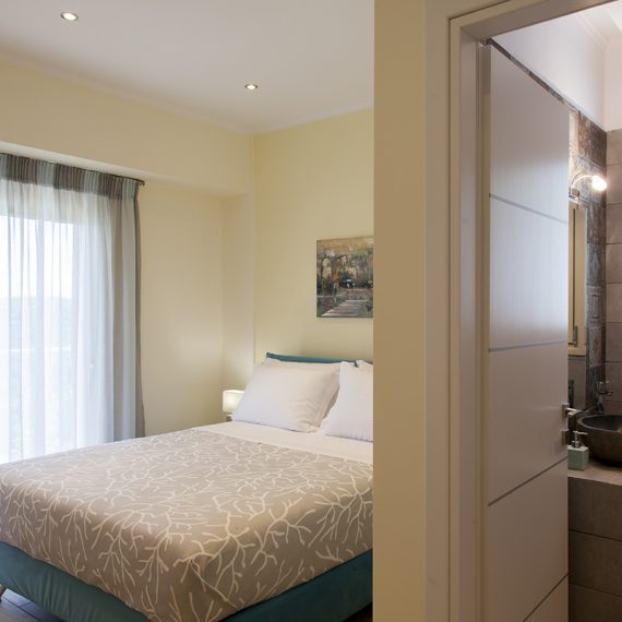 villa alba apolpena lefkada greece master bedroom2 with ensuite bathroom