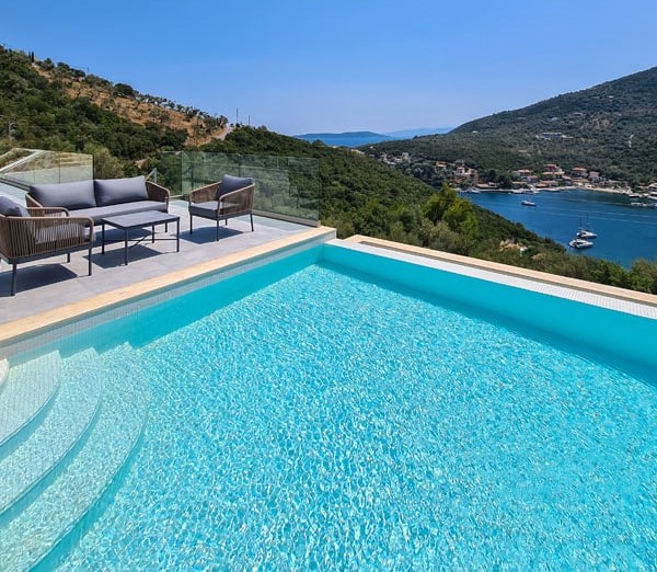 villa roya sivota lefkada greece pool view