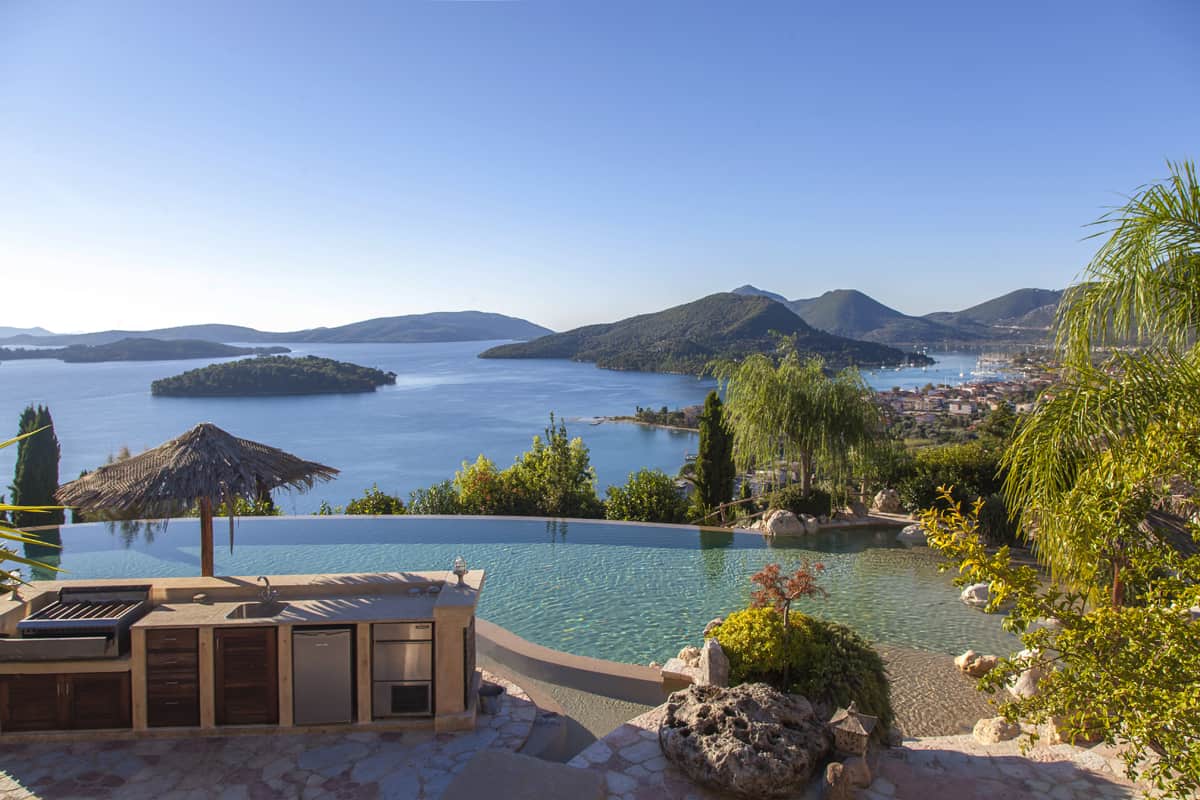 villa mimoza nidri lefkada luxury accommodation greece with outdoor bbq and sea view 4