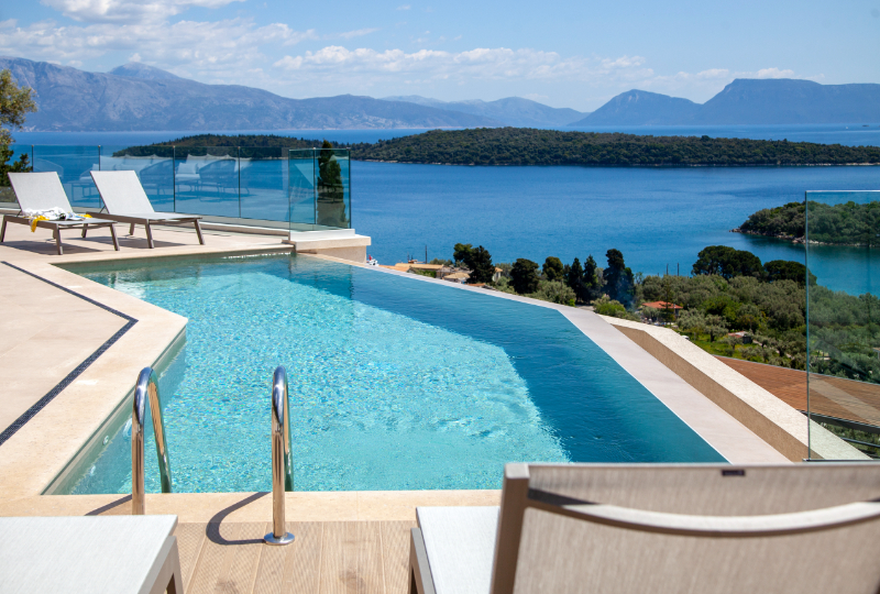 villa phaena nidri lefkada greece outdoor pool sea view