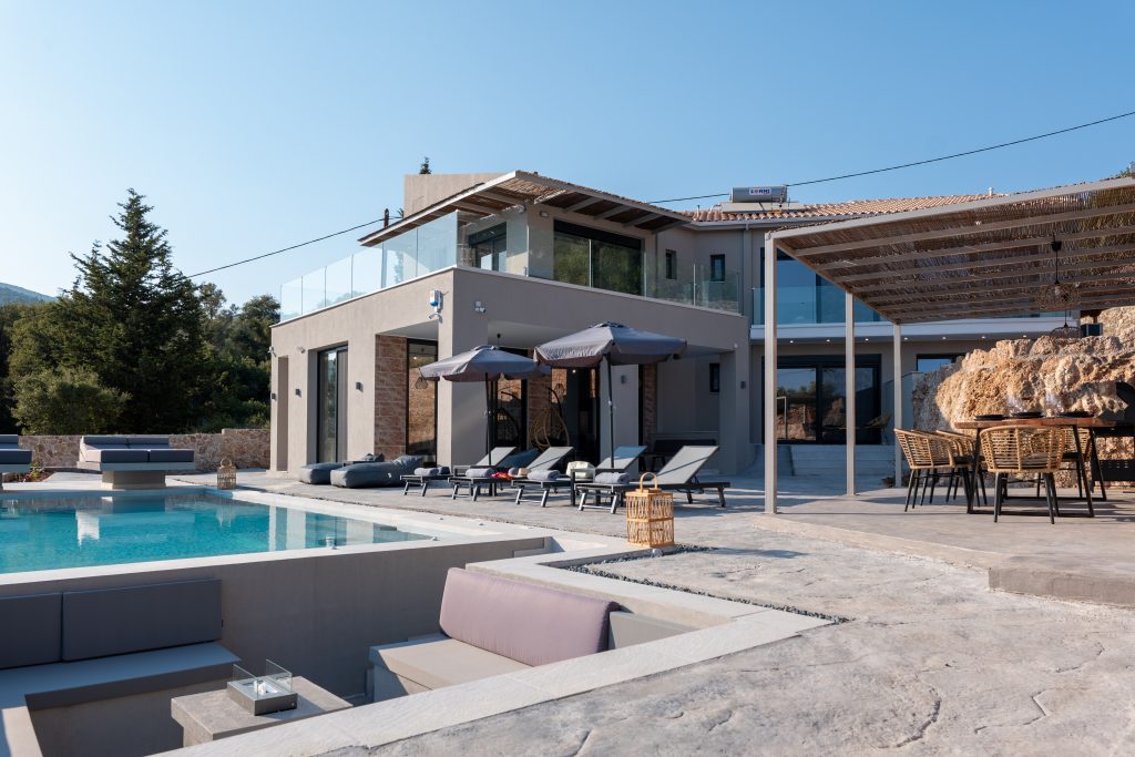 villa irinis poros lefkada outdoor luxury living