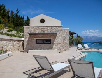 villa phaena nidri lefkada greece outdoor pool chairs
