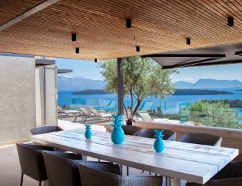 villa pasithea perigiali lefkada outdoor dining table