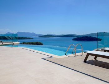 villa phaena nidri lefkada greece outdoor pool ladder islands view
