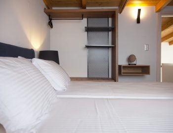 onorama villas perigiali lefkada bedroom two big beds white pillows