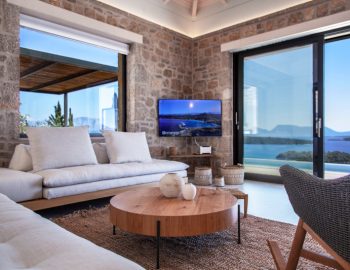 villa pasithea perigiali lefkada table sofas sea view