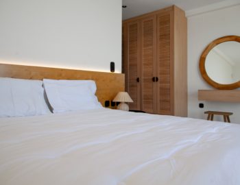 villa pasithea perigiali lefkada bedroom mirror bed