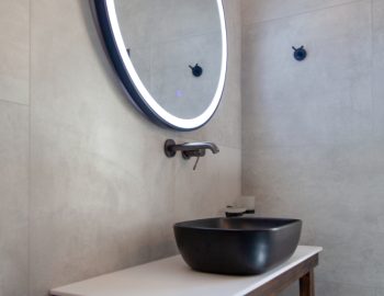 villa pasithea perigiali lefkada bathroom mirror sink shelves