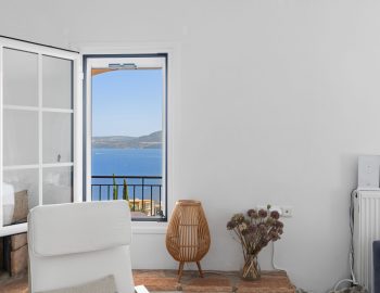 Livng room reading chair view