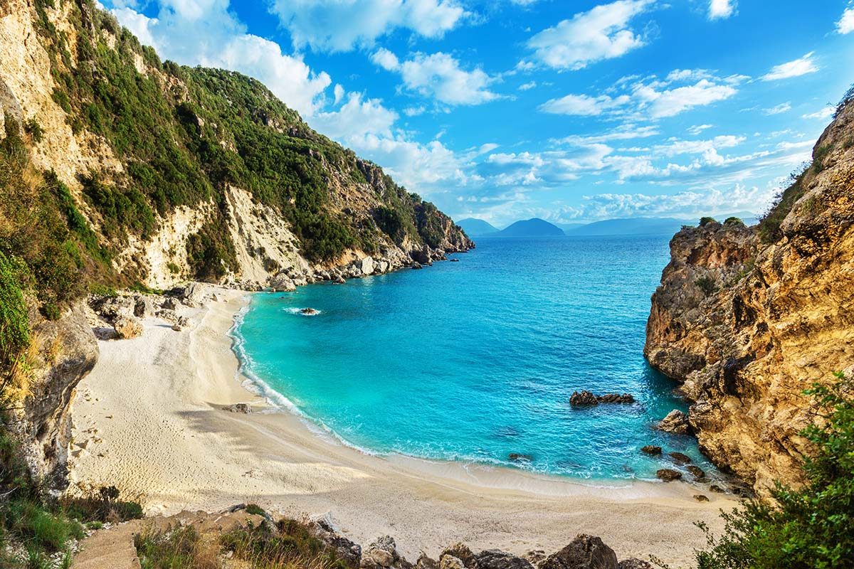 agiofili beach south coast lefkada island greece