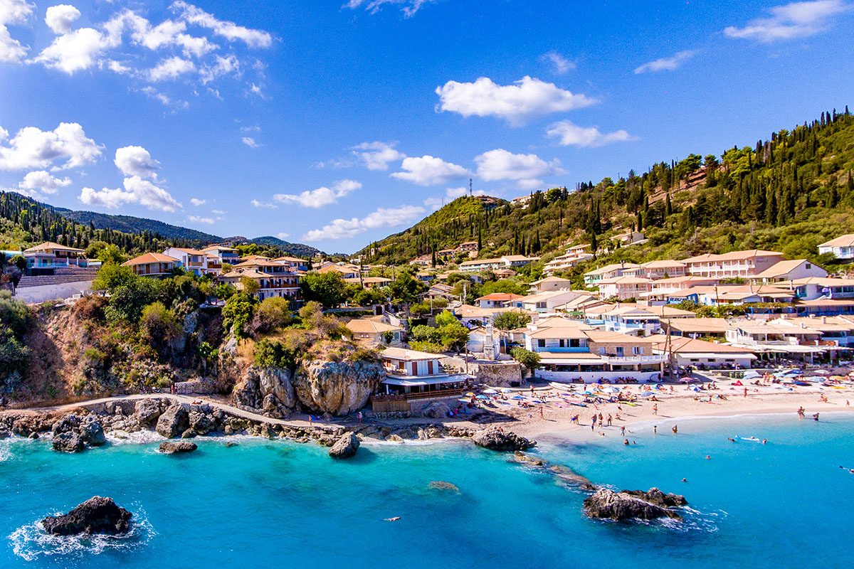 agios nikitas village and beach lefkada island greece