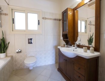 ionian luxury villas olivia lefkada perigiali bathroom mirror flowers mirror toilet bidet