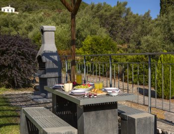 ionian luxury villas olivia lefkada perigiali garden barbeque food chairs
