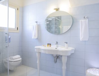 ionian luxury villas olivia lefkada perigiali mirror towels toilet showe mirror