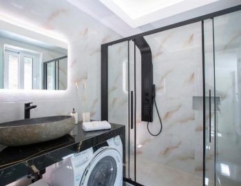 majestic villas geni lefkada bathroom shower washing machine