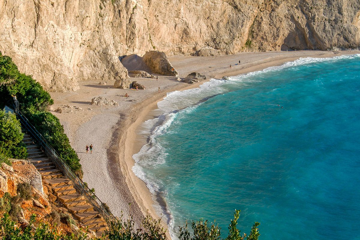 porto katsiki beach lefkada greece