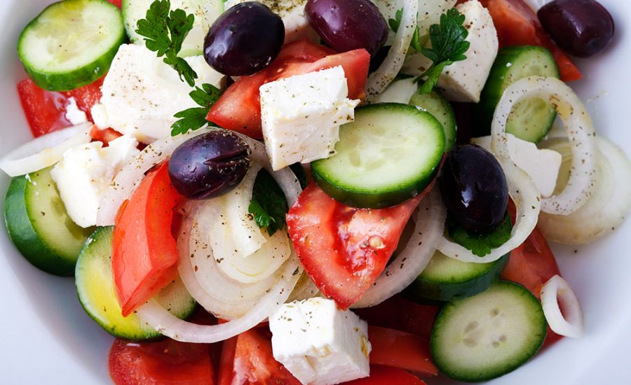 private chef villas greece greek salad