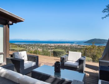 viilla apanemia lefkada outdoor lounge with sea view