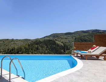 villa alba apolpena lefkada greece private pool with sun loungers