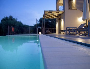 villa alkistis lefkada town evening pool