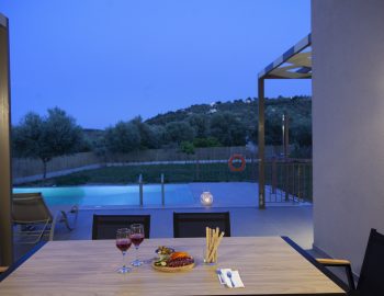 villa alkistis lefkada town outdoor evening dining
