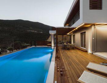 villa alpha sivota lefkada greece night view private pool