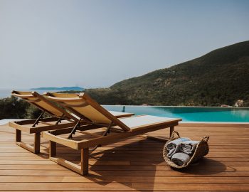 villa alpha sivota lefkada greece private pool with sun loungers