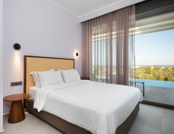 villa alpha z luxury lefkada greece double bedroom with pool view
