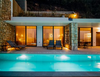villa alpha z luxury lefkada greece evening view