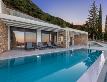 villa alpha z luxury lefkada greece private pool with sunset