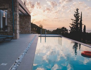 villa alpha z luxury lefkada greece sunset by the pool