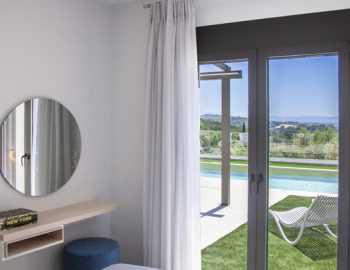 villa andromeda preveza monolithi greece double bedroom with pool view