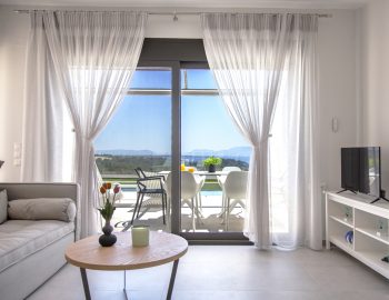 villa andromeda preveza monolithi greece living room area