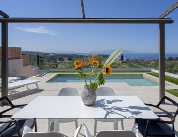 villa andromeda preveza monolithi greece outside sitting area with pool view cover