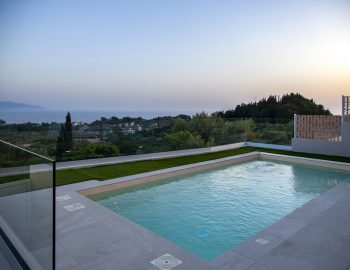 villa andromeda preveza monolithi greece pool area at evening