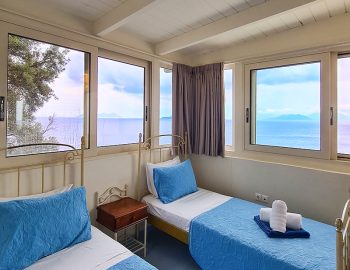 villa anemus sivota lefkada greece twin bedroom with sea view