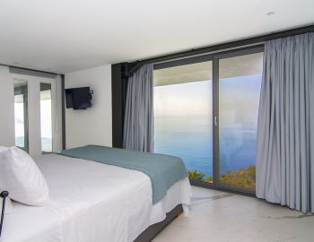 villa blue ionian sivota greece accommodation luxury master bedroom with sea view