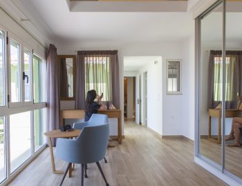 villa cohili sivota lefkada greece bedroom spacious area with modern furniture private balcony