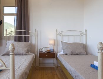 villa cohili sivota lefkada greece bedroom with two signle beds modern decoration
