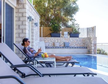 villa cohili sivota lefkada greece private pool area with sunbeds