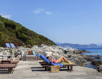 villa cohili sivota lefkada greece private sea access with sunbeds