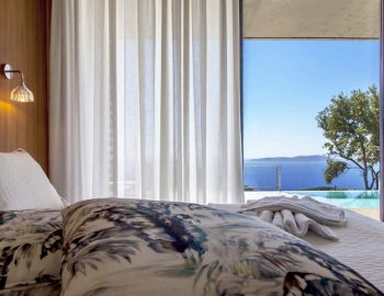 villa corali sivota lefkada greece bedroom with sea view