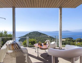 villa corali sivota lefkada greece outdoor dining with sea view