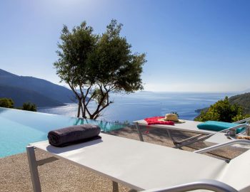 villa corali sivota lefkada greece sun lounger with sea view