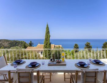 villa dalula agios nikitas lefkada greece holiday outdoor balcony with sea view
