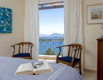 villa del sol perigiali lefkada greece double bedroom with balcony view