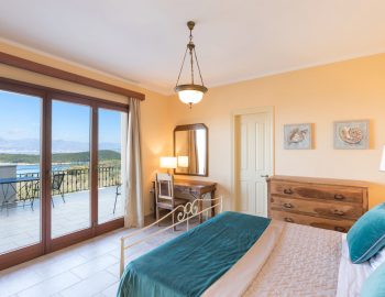 villa dendrilia kassiopi corfu greece double bedroom with view