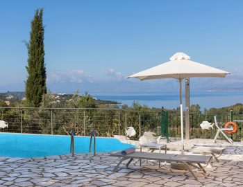 villa dendrilia kassiopi corfu greece pool view